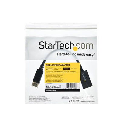 StarTech.com DP2HDMI2 adaptador de cable de vídeo 0.21 m Negro