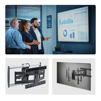 StarTech.com 65SAP2-TV-WALL-MOUNT soporte para TV 165.1 cm (65") Negro, Plata