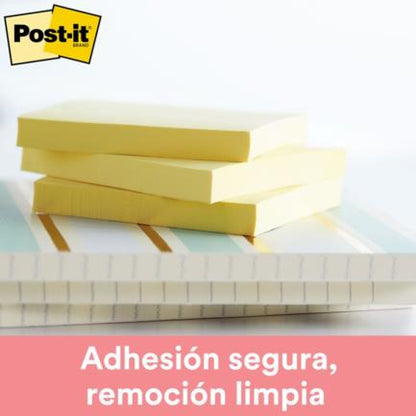 Notas 3M Post-It 654 3X3 Amarillo 100Hjs C/12