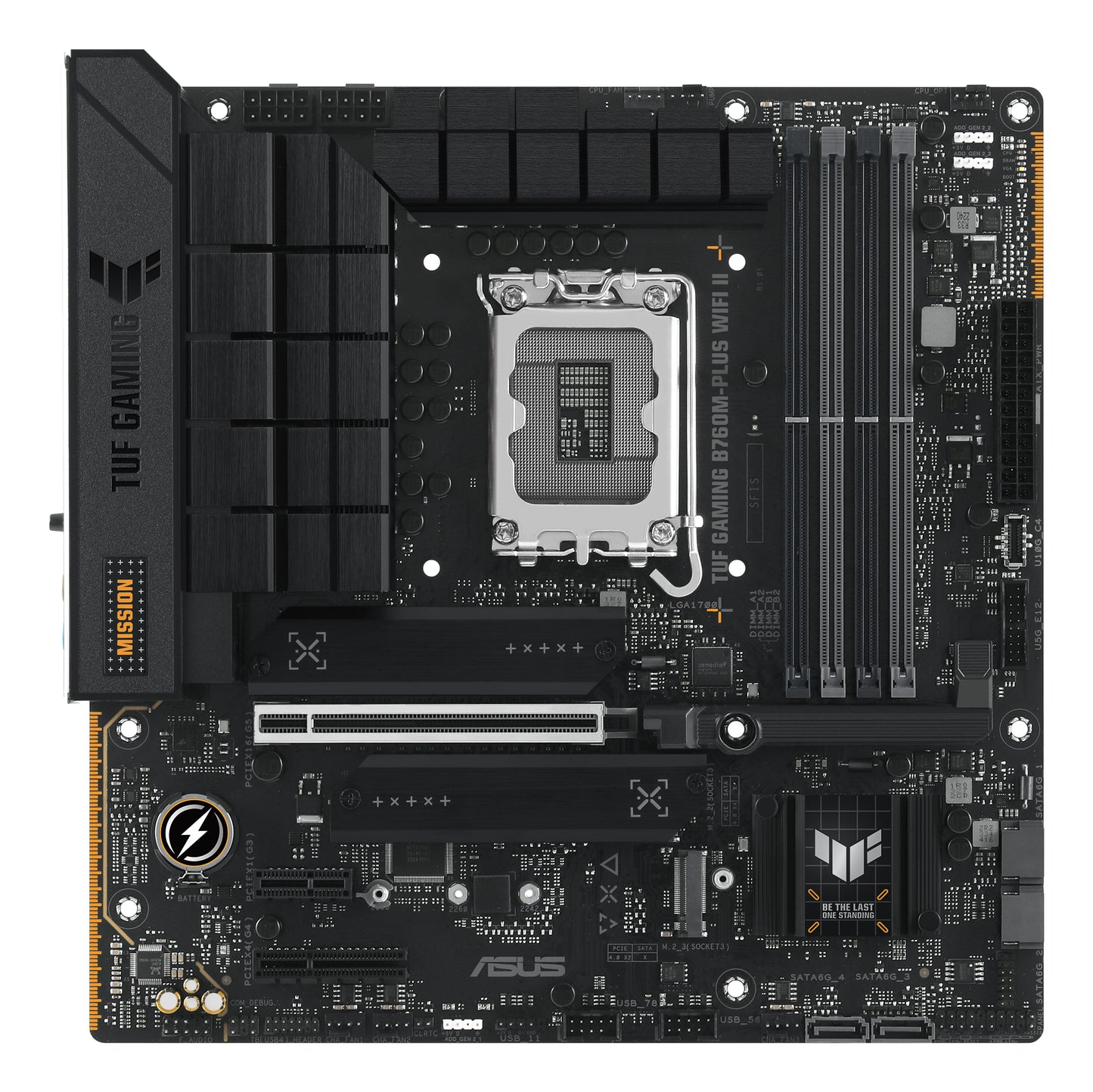 Tarjeta Madre Asus TUF Gaming B760M-PLUS WIFI II 4xDDR5 192GB 7800Mhz PCIe 5.0 M.2 HDMI DP S 1700 13th 14th mATX Wi-Fi6E