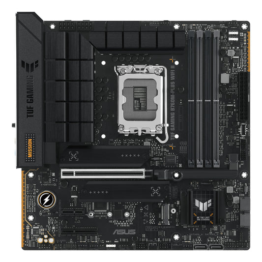 Tarjeta Madre Asus TUF Gaming B760M-PLUS WIFI II 4xDDR5 192GB 7800Mhz PCIe 5.0 M.2 HDMI DP S 1700 13th 14th mATX Wi-Fi6E
