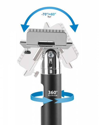 Manhattan 462242 soporte Soporte activo para teléfono móvil Negro, Plata