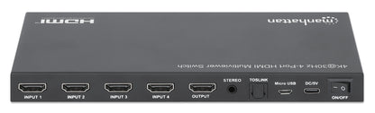 Switch multiviewer HDMI Manhattan de 4 puertos 4K