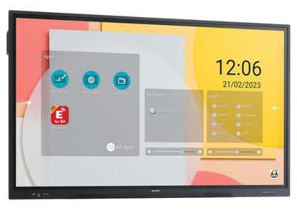 Sharp 86 LED LCD, UHD, 400NITS, HDMI X3, USB-C X1, OPS EXPANSION SLOT, FULL EXTERNAL C Pantalla plana de señalización digital 2.18 m (86") Wifi 450 cd / m² 4K Ultra HD Negro Pantalla táctil Procesador incorporado Android 11 16/7