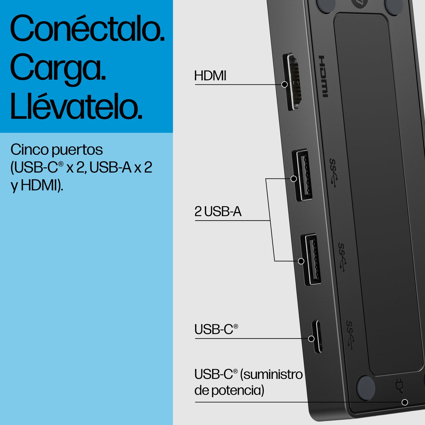 HP USB-C Travel Hub G3 Alámbrico USB 3.2 Gen 2 (3.1 Gen 2) Type-C