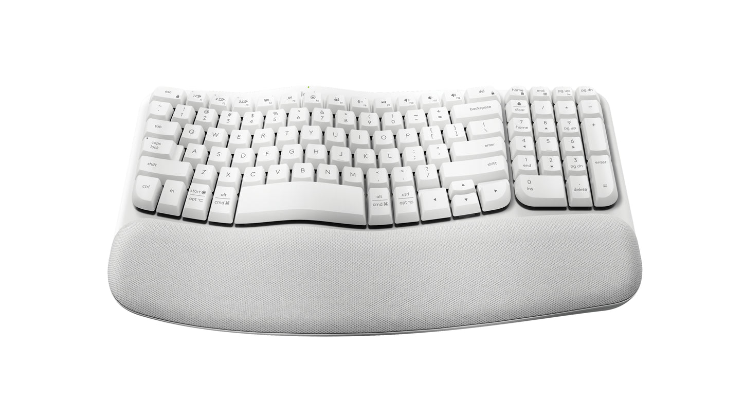 Teclado Inalámbrico Logitech Wave Keys Alcance 10 m Color Blanco