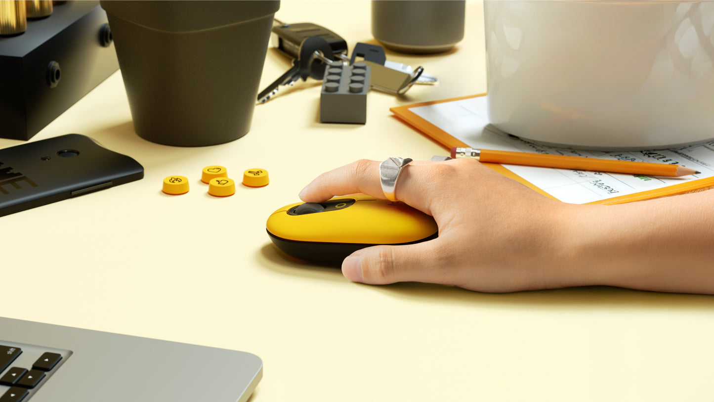 Mouse Logitech Pop Inalámbrico con Función Emojis Personalizable 1000dpi Color Blast