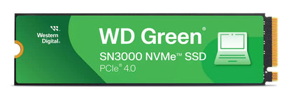 Unidad de Estado Solido Western Digital Interno de 500GB Green SN3000 PCIe Gen4x4 NVMe - Lectura y Es