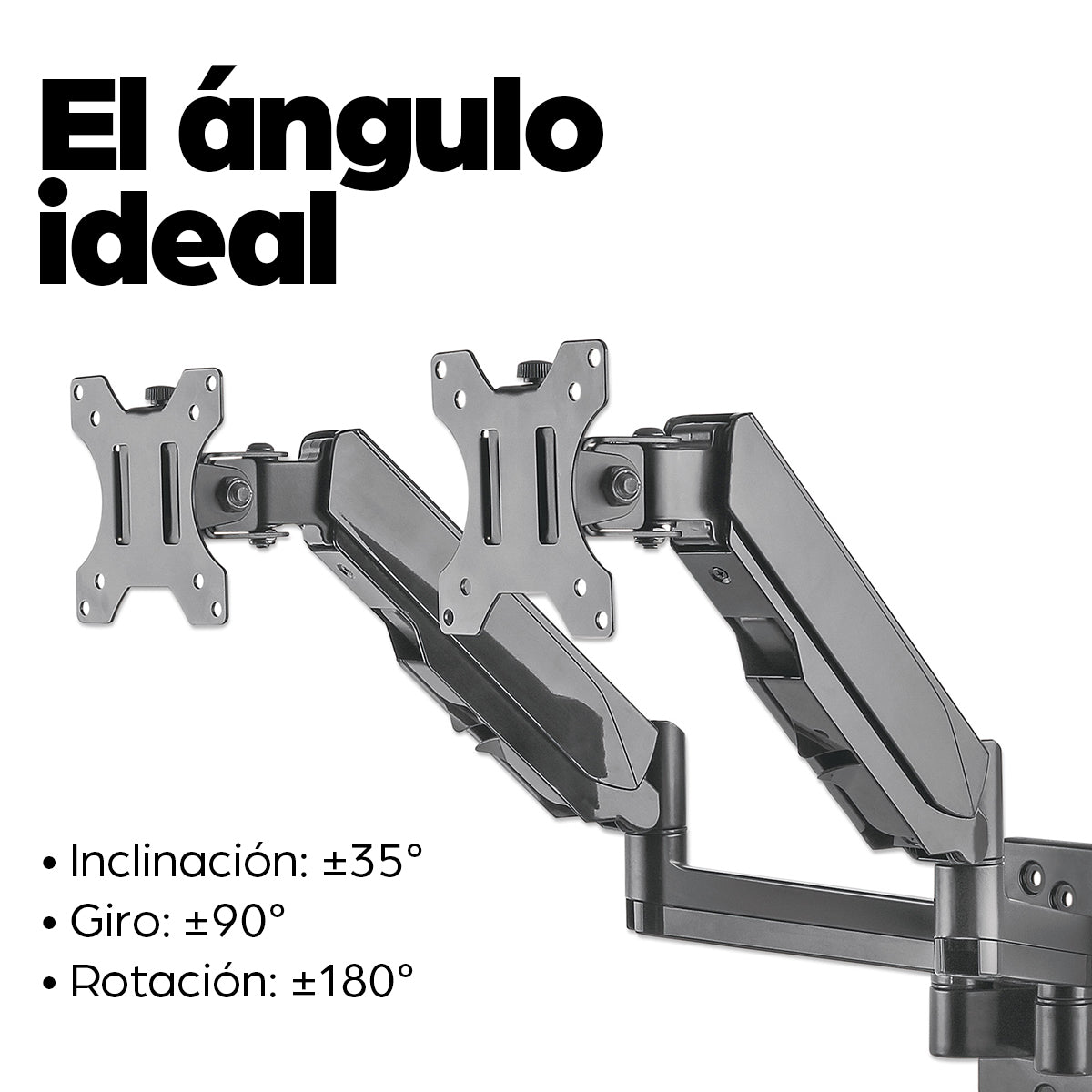 Manhattan 461627 soporte para TV 81.3 cm (32") Negro