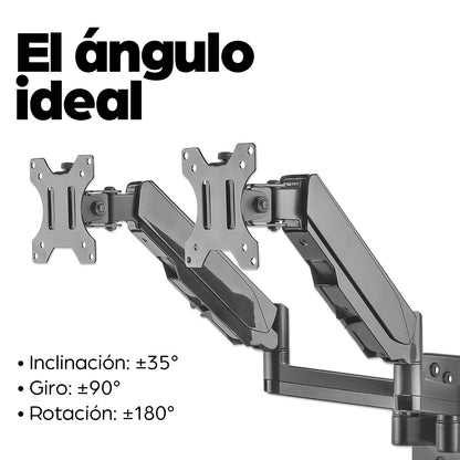 Manhattan 461627 soporte para TV 81.3 cm (32") Negro