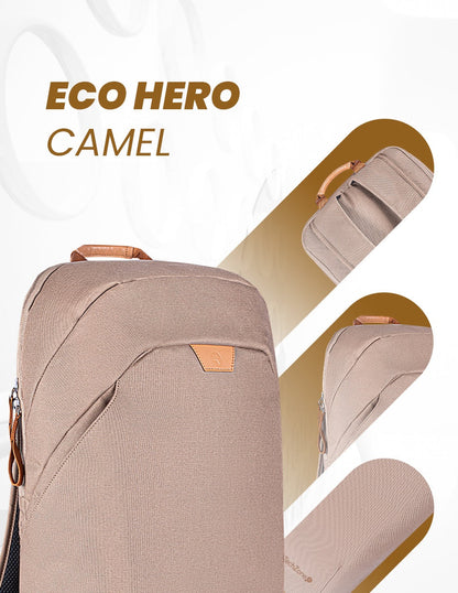Mochila TechZone Echo Hero de 15 6 de Materiales Reciclados Camel