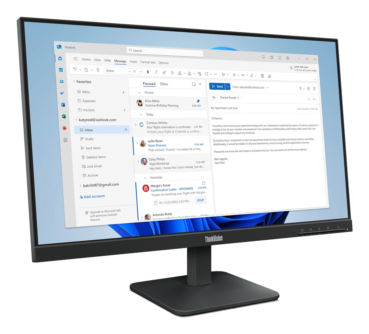Lenovo ThinkVision S24-4e monitor de computadora 60.5 cm (23.8") 1920 x 1080 Pixeles Full HD LED Negro