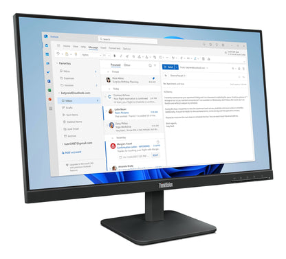Lenovo ThinkVision S24-4e monitor de computadora 60.5 cm (23.8") 1920 x 1080 Pixeles Full HD LED Negro