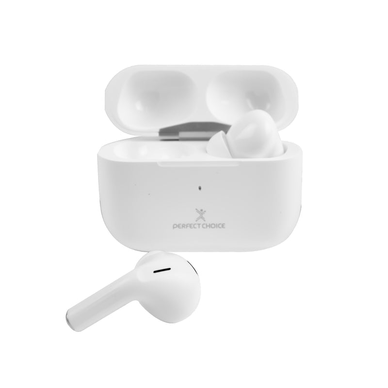 AUDIFONOS PERFECT CHOICE TWS ENC CARGA INALAMBRICA NESH - BLANCO