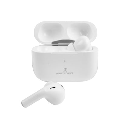 AUDIFONOS PERFECT CHOICE TWS ENC CARGA INALAMBRICA NESH - BLANCO