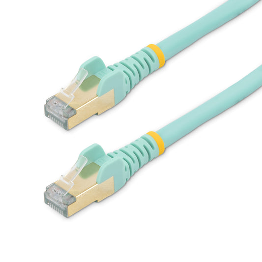 StarTech.com C6ASPAT5AQ cable de red Turquesa Cat6a
