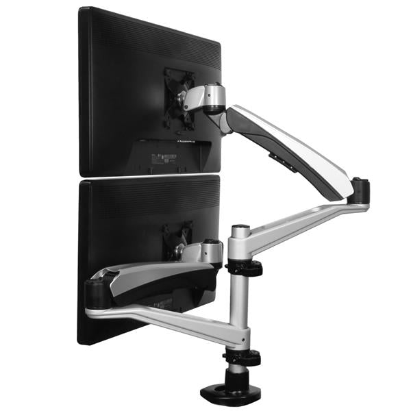 StarTech.com ARMDUAL30 soporte para pantalla plana 76.2 cm (30") Escritorio Negro, Plata