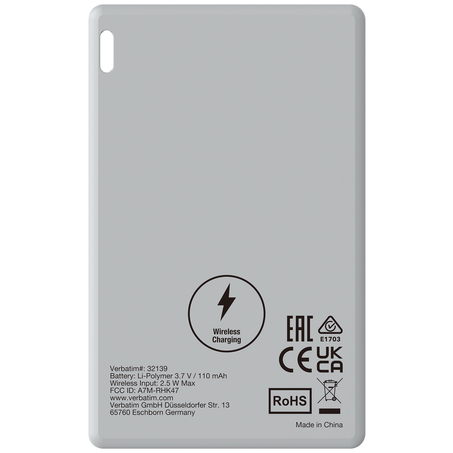 Localizador Verbatim My Finder Bluetooth Tarjeta 1 pza Plateado