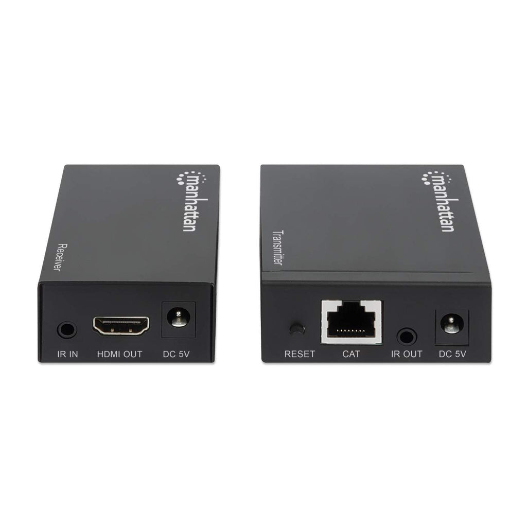 Manhattan 207461 extensor de audio/video Transmisor y receptor AV Negro