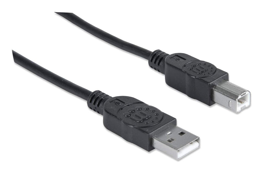 Cable Manhattan USB 2.0 A-B Alta Velocidad 5m Color Negro