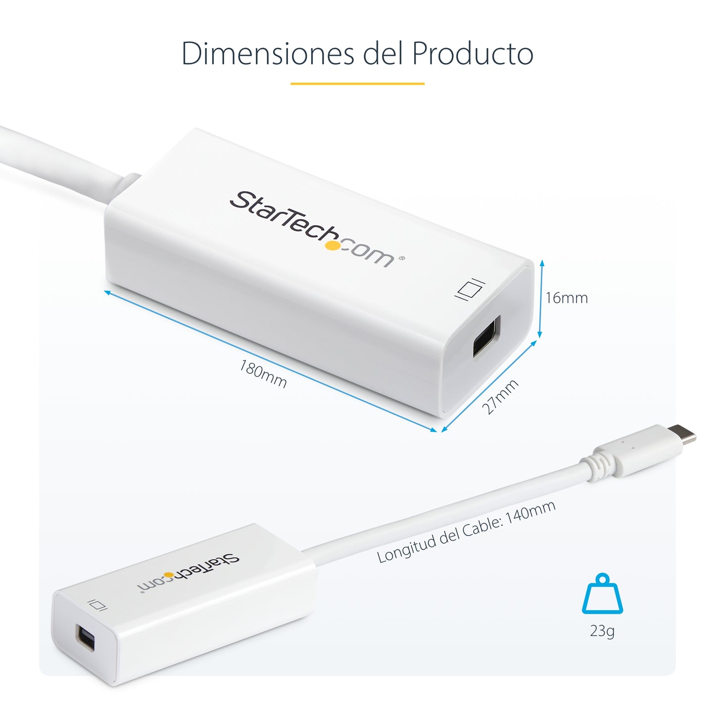 StarTech.com CDP2MDP adaptador gráfico USB 3840 x 2160 Pixeles