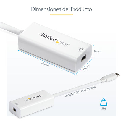 StarTech.com CDP2MDP adaptador gráfico USB 3840 x 2160 Pixeles