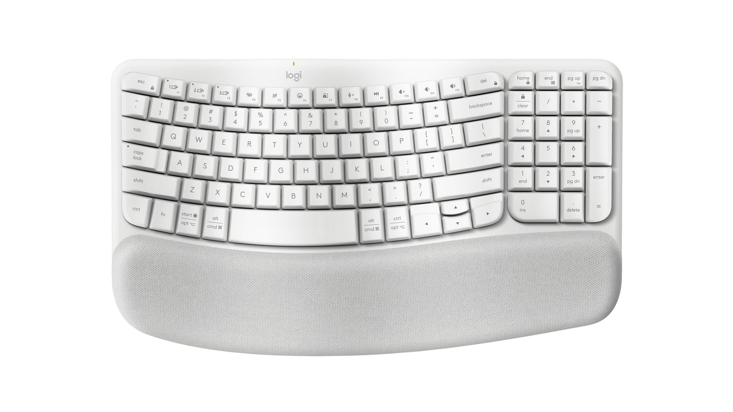 Teclado Inalámbrico Logitech Wave Keys Alcance 10 m Color Blanco