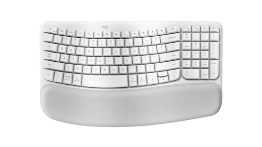 Teclado Inalámbrico Logitech Wave Keys Alcance 10 m Color Blanco