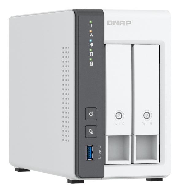 Unidad Almacenamiento NAS QNAP CPU ARM Cortex A55 Quad Core 2.0GHz 4GB RAM RJ45 2.5GbE 2 Bahías 3.5 Linux Sin Discos