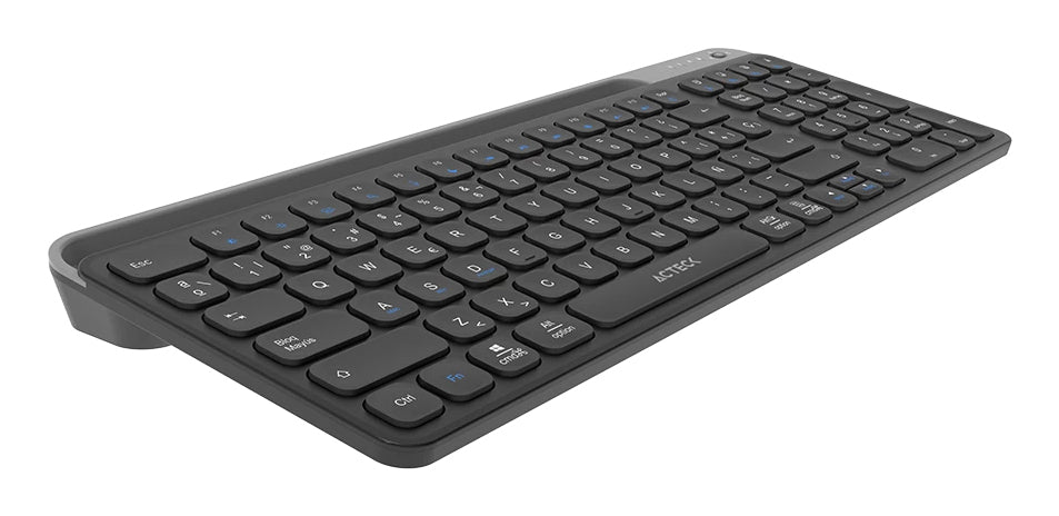 Acteck Inspire Trek TI747 teclado Universal RF inalámbrico + bluetooth QWERTY Español Negro, Gris