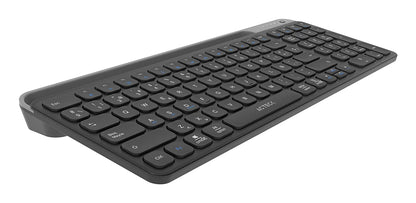 Acteck Inspire Trek TI747 teclado Universal RF inalámbrico + bluetooth QWERTY Español Negro, Gris