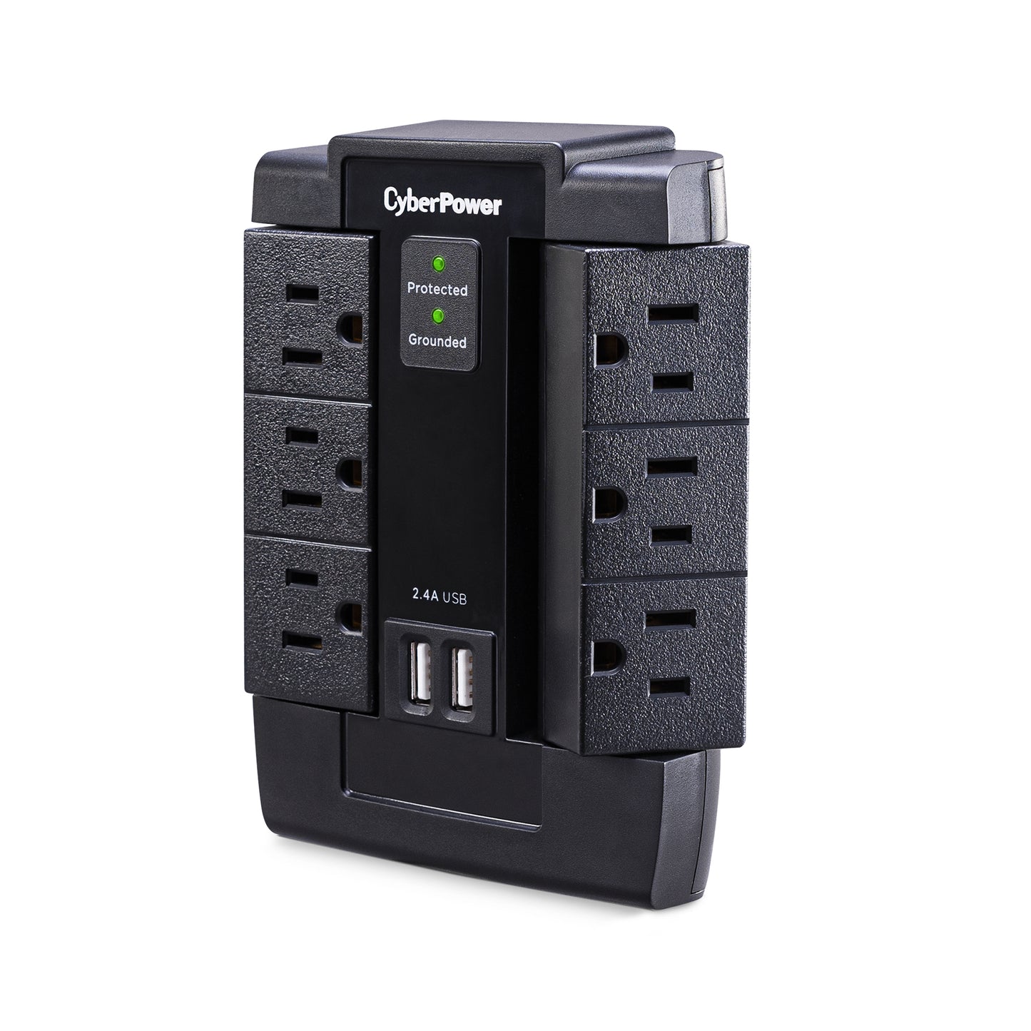 CyberPower P600WSURC1 supresor de picos Negro 6 salidas AC 125 V