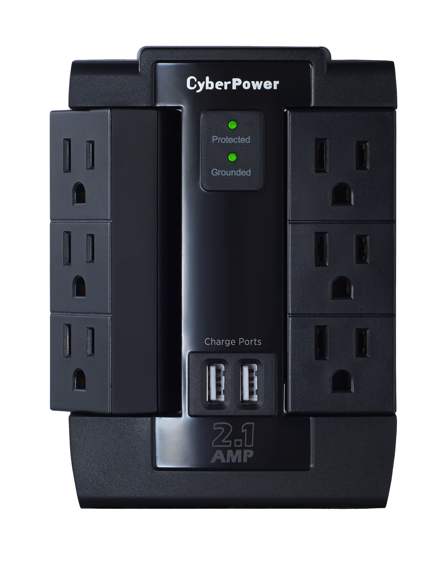 CyberPower P600WSURC1 supresor de picos Negro 6 salidas AC 125 V