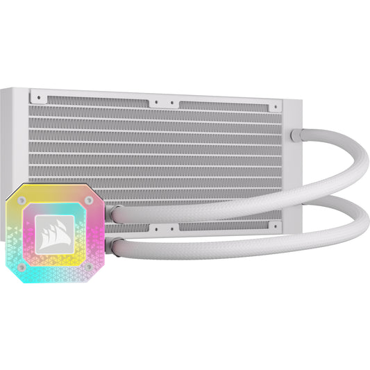 Enfriamiento Líquido Corsair para CPU iCUE H100i Elite Capellix XT 240mm RGB Compatible S 1200 1700 AM4 AM5 Color Blanco