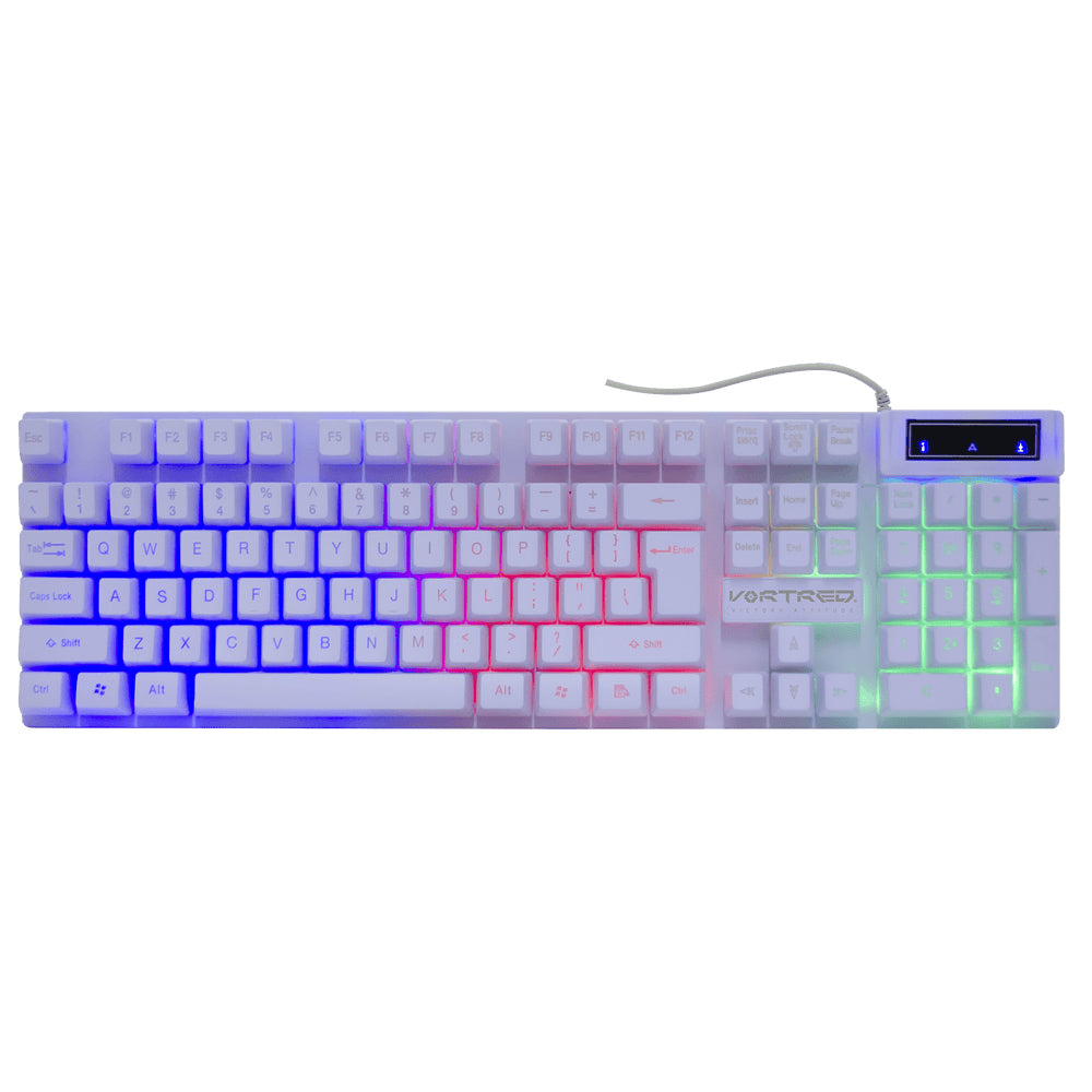 Kit Gamer Vortred Berry 4 en 1 Alámbrico Diadema+Mouse+Teclado+Mouse Pad Color Lila
