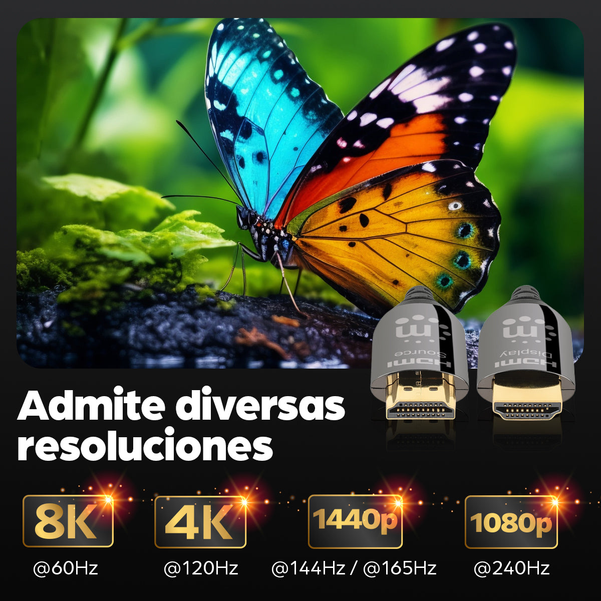 Manhattan 356176 cable HDMI 15 m HDMI Tipo A (Estándar) Negro