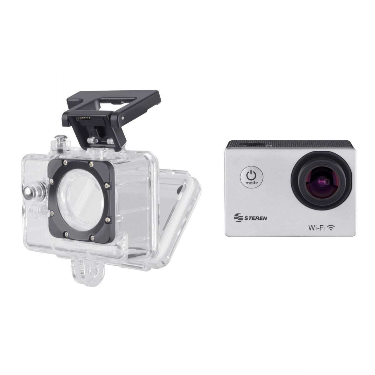 Cámara Deportiva Steren CAM-500 Sumergible 4K Wi-Fi Resolución Hasta 12MP Protección IP67