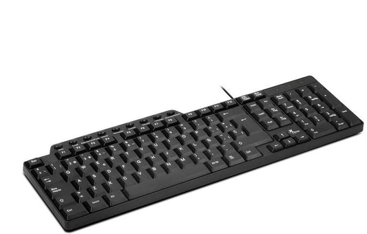 Teclado Alámbrico Multimedia XTech XTK-160S Español Ergonómico Conexión USB Color Negro