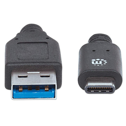 Cable Manhattan USB A-C 3.2 Súper Velocidad 1m Color Negro