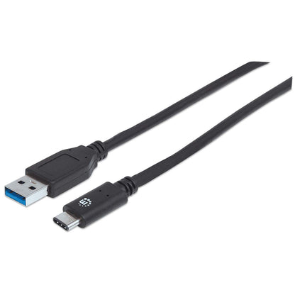 Cable Manhattan USB A-C 3.2 Súper Velocidad 1m Color Negro