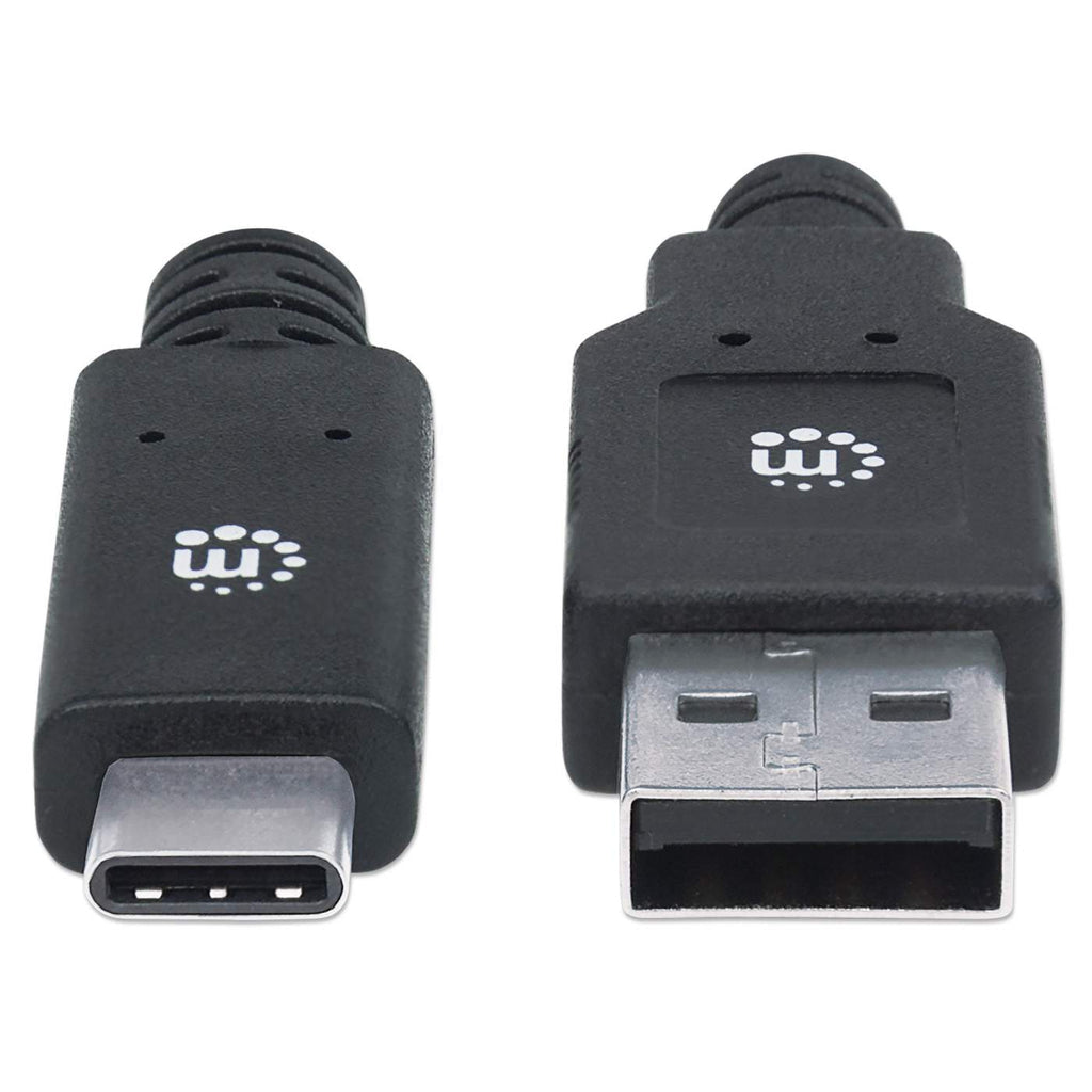 Cable Manhattan USB A-C 3.1 Súper Velocidad 2m Color Negro