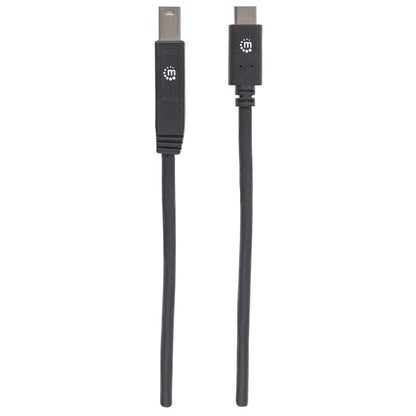 Cable Manhattan Dispositivos USB-C 3.1 Súper Velocidad 2m Color Negro