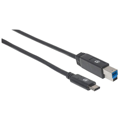 Cable Manhattan Dispositivos USB-C 3.1 Súper Velocidad 2m Color Negro