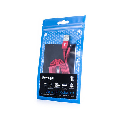 Cable Vorago CAB-113 USB Rojo USB 2 a Micro USB 1Metro Bolsa