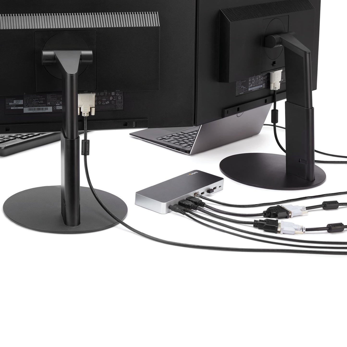 StarTech.com MST30C2HHPD base para laptop o replicador de puertos Alámbrico USB 3.2 Gen 1 (3.1 Gen 1) Type-C Negro, Plata