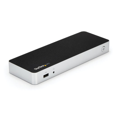 StarTech.com MST30C2HHPD base para laptop o replicador de puertos Alámbrico USB 3.2 Gen 1 (3.1 Gen 1) Type-C Negro, Plata