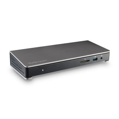 StarTech.com TB3DOCK2DPPD base para laptop o replicador de puertos Alámbrico USB 3.2 Gen 1 (3.1 Gen 1) Type-C Negro