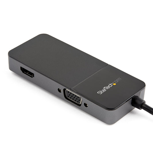 Adaptador de video StarTech.com USB32HDVGA USB 3.0 a HDMI y VGA 4K 30 Hz negro y plata