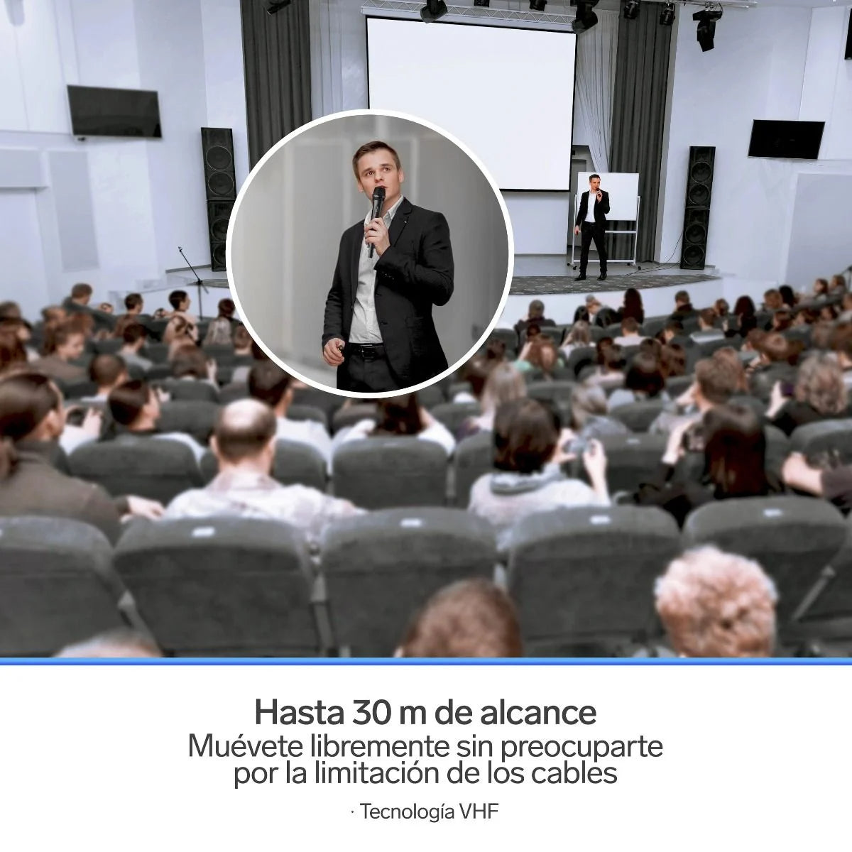 Micrófonos Inalámbricos Steren C/ Receptor Recargable 2 Piezas