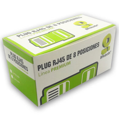 BRobotix 174090 conector RJ-45 Metálico, Transparente